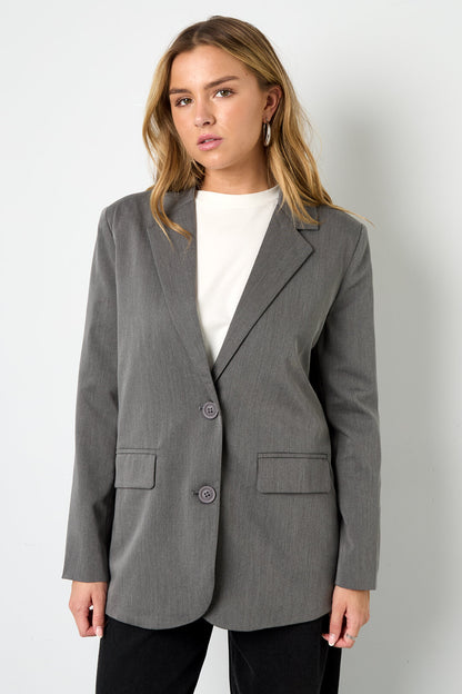 Elegant Ladies' Suit Set in Grey & Coffee Brown for Fall/Winter