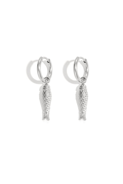 Elegant Stainless Steel Fish Dangle Earrings for Everyday Wear