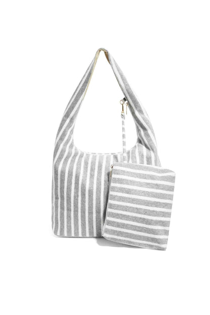 Shoppertassen met strepen, eenvoudig, polyester, dagelijkse accessoires