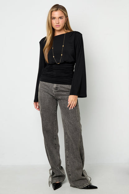 Gimme Lange Mouw Boot Neck Top