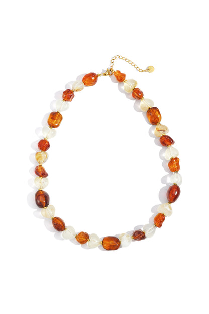 Chic Acrylic Beaded Necklace for Women - Perfect for Fall/Winter