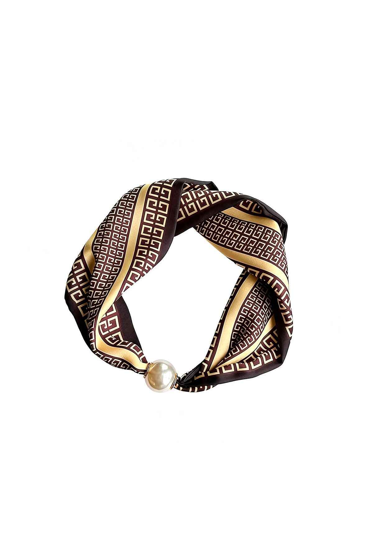 Zomersjaals met geometrische vormen, retro design, polyester, dagelijkse accessoires