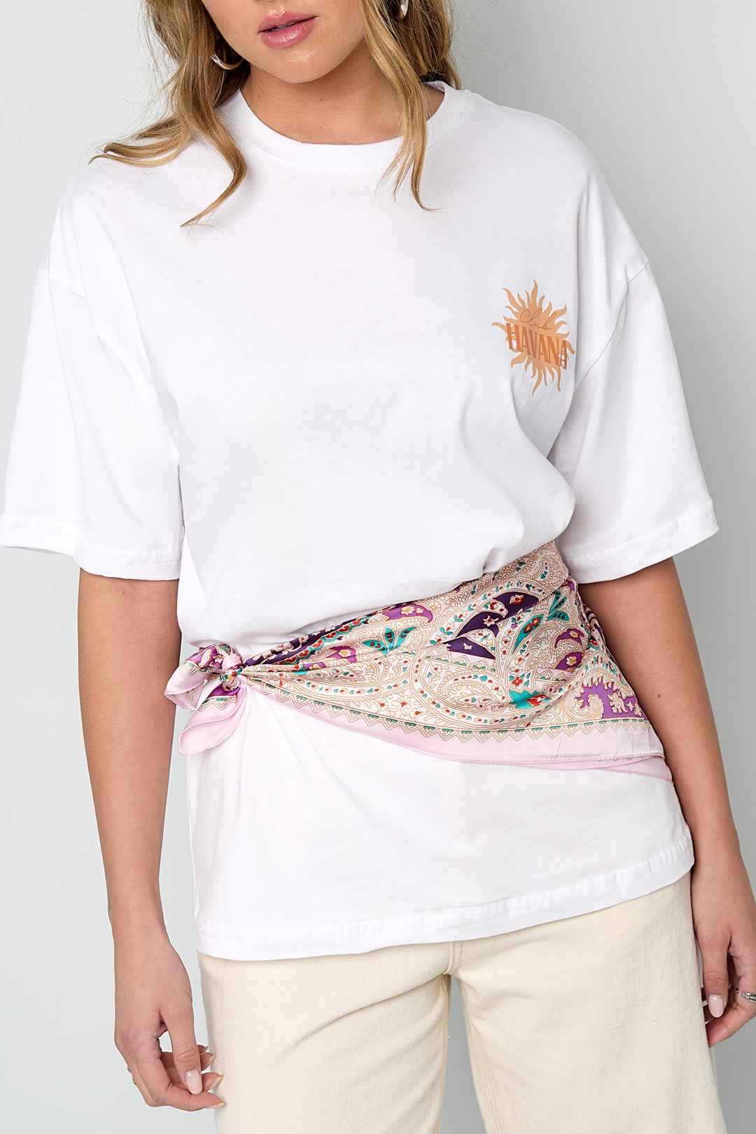 Zomersjaals met bloemenprint, casual, polyester, dagelijkse accessoires