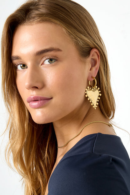 Elegant Heart-Shaped Drop Earrings for Everyday Style