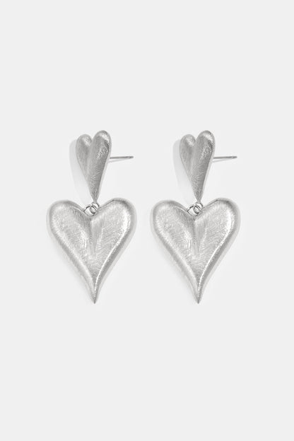 Elegant Heart-Shaped Drop Earrings for Women