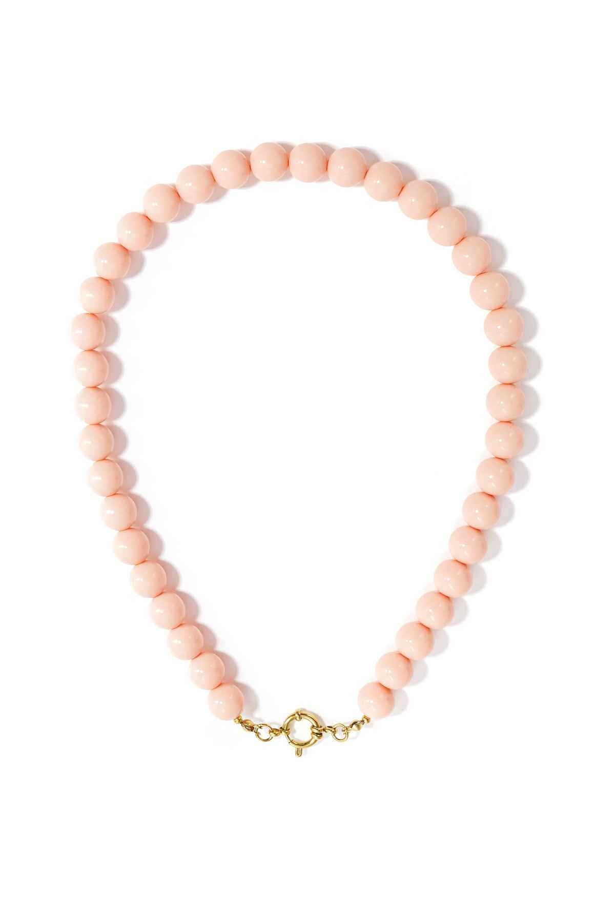 Beaded necklace with front closure - 12mm