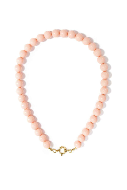 Beaded necklace with front closure - 12mm