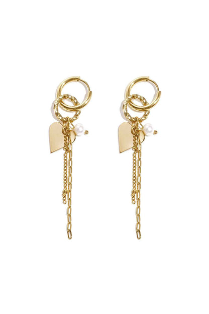 Elegant Heart Dangle Earrings for Daily Wear