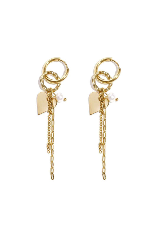 Elegant Heart Dangle Earrings for Daily Wear