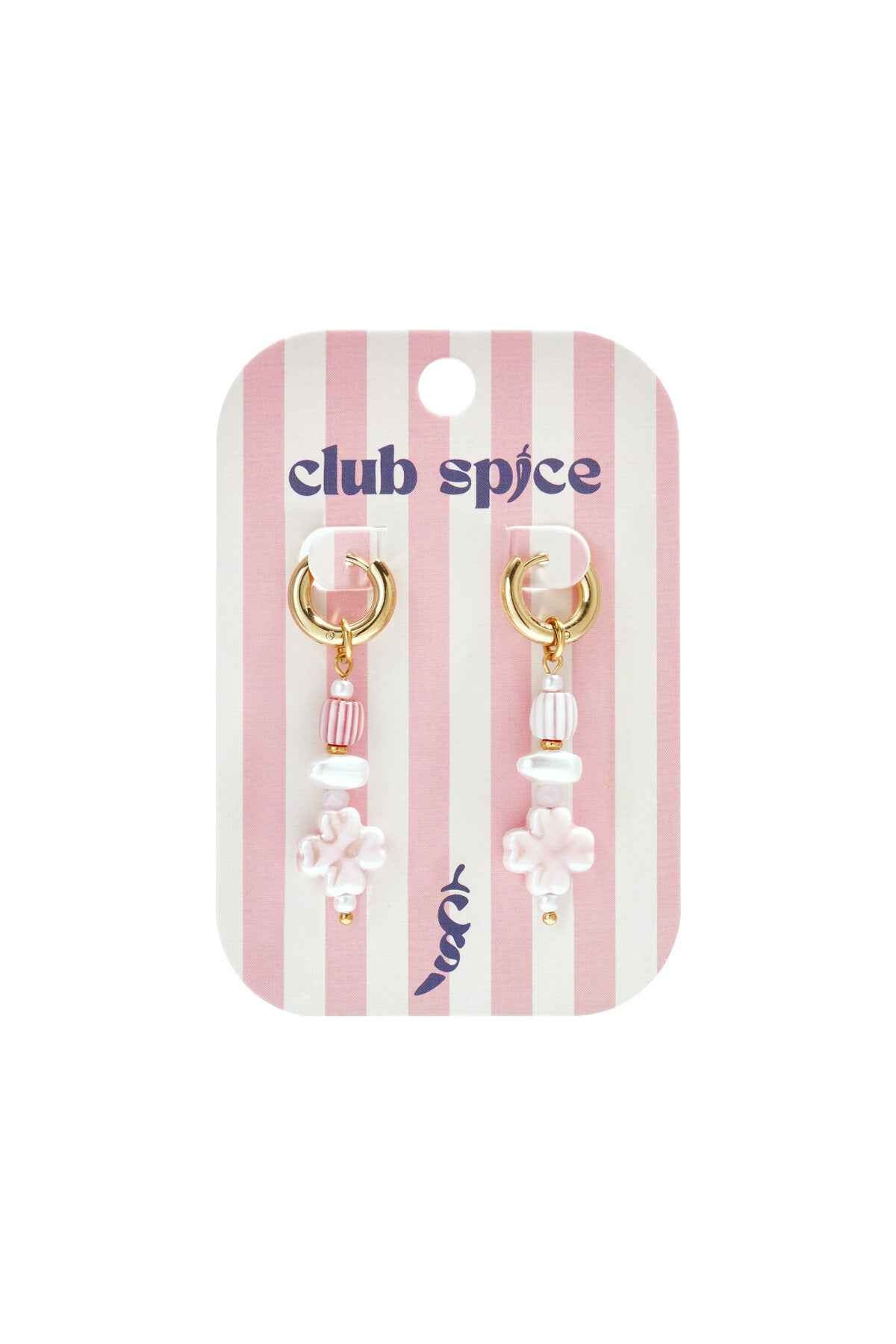Stylish Pink Clover Bead Earrings for Spring/Summer
