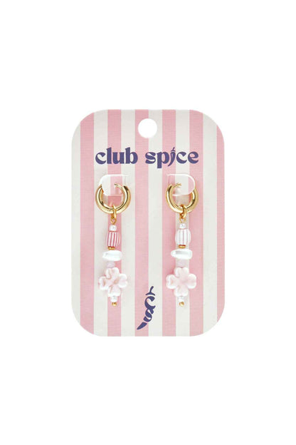 Stylish Pink Clover Bead Earrings for Spring/Summer