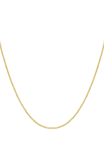 Elegant Stainless Steel Beaded Necklace - Silver & Gold