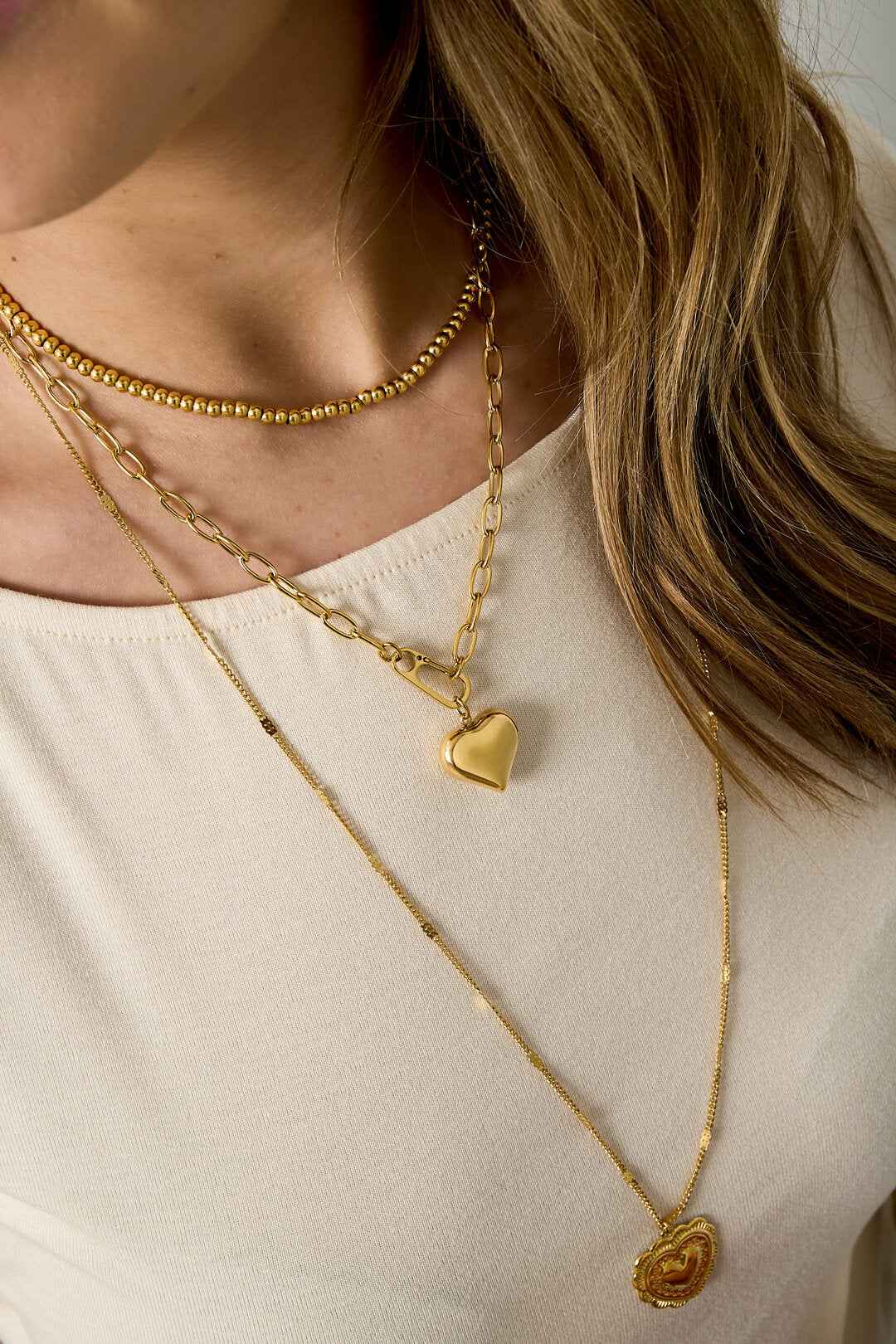 Ketting hangend hart met frontsluiting