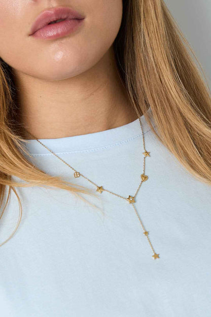 Elegant Heart & Star Pendant Necklace for Women