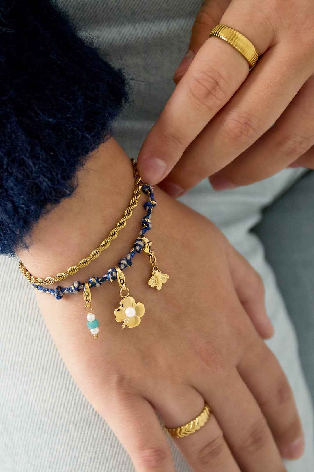 Katoenen kettingarmbanden gemengde kleur Dagelijks Dagelijks