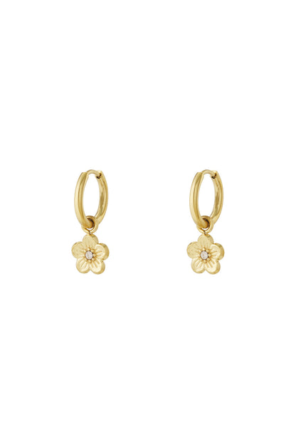 Stylish Rhinestone Drop Earrings - Silver & Gold