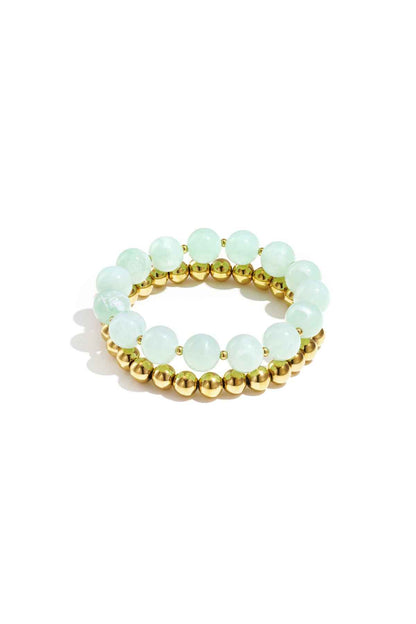 Bracelet set with round beads