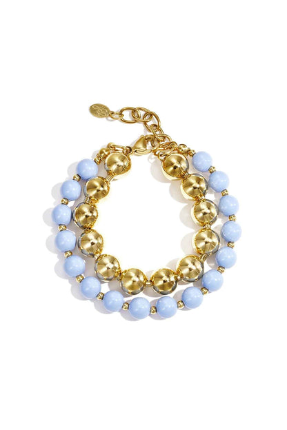 Linked bead bracelets