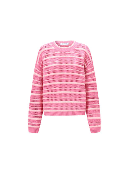 Chic Striped Knit Sweater for Cozy Fall Vibes