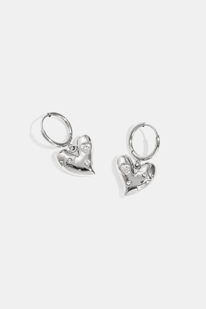 Elegant Heart-Shaped Drop Earrings for Women