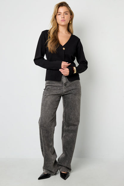 Elegant Viscose Knit Cardigan for Fall/Winter
