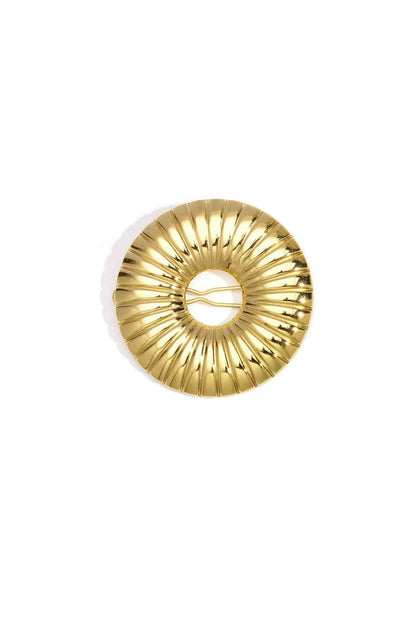 Broche haarspeld cirkel met streepjespatroon