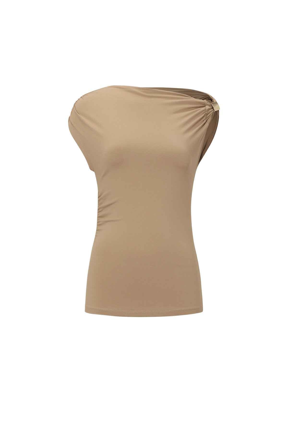 Off-shoulder top goud