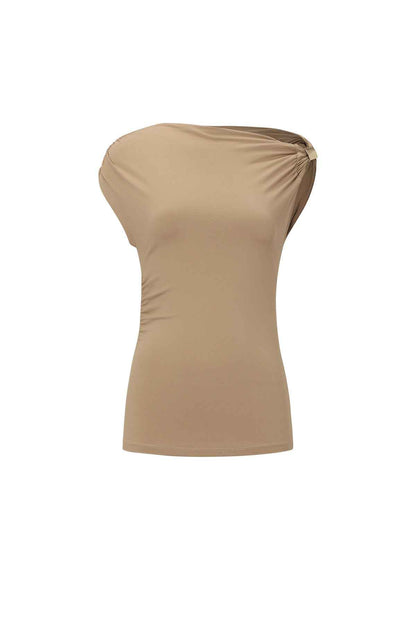 Off-shoulder top goud