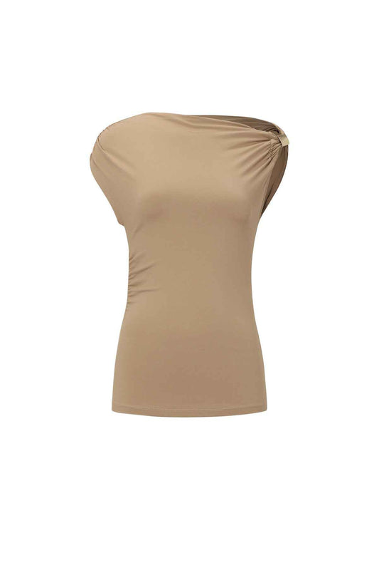 Off-shoulder top goud