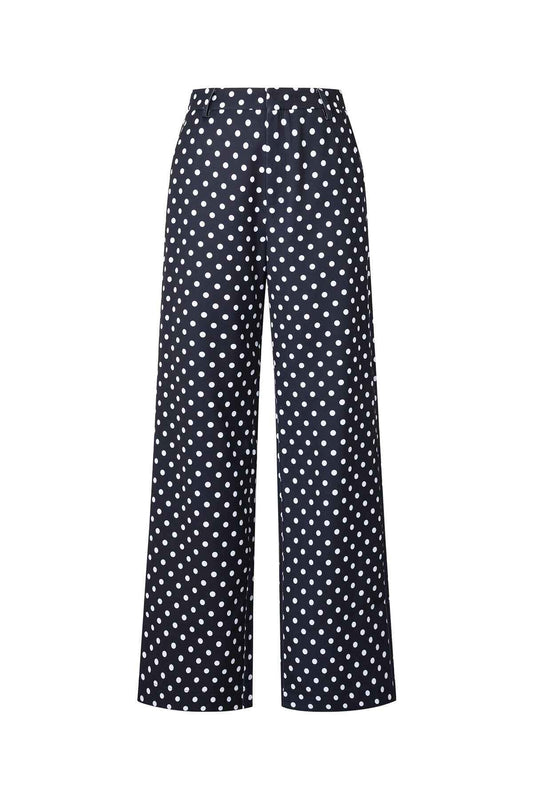 Elegant Polka Dot Straight Pants for All Seasons