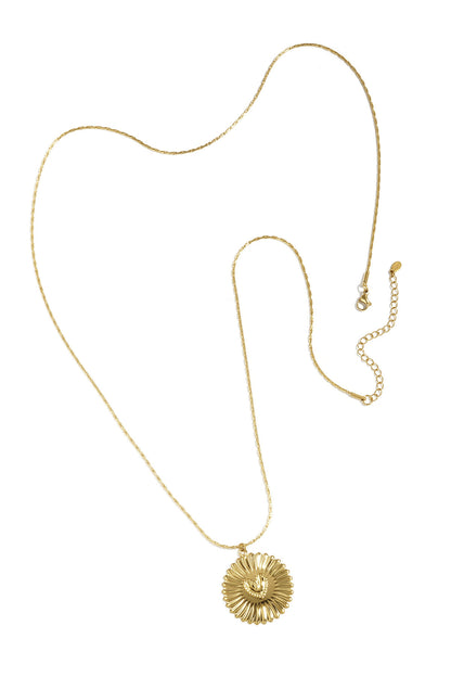Ketting met platte details en grote hanger