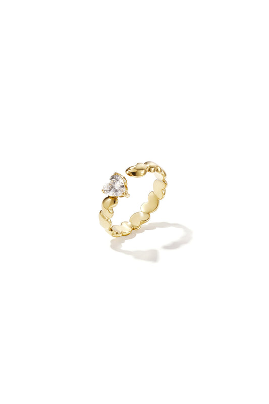 Elegant Minimalist Heart Ring - Adjustable & Stylish