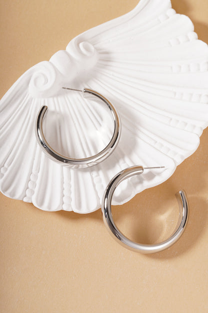 Stylish Stainless Steel Hoop Earrings for Women