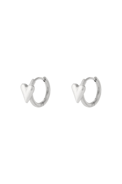 Elegant Heart-Shaped Hoop Earrings for Daily Wear