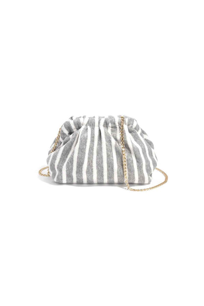 Crossbodytas met strepen, eenvoudig model, polyester, dagelijkse accessoires