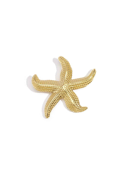 Broche haarspeld in zeester vorm met structuur