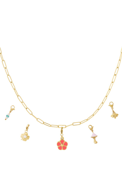 Elegant 14K Gold Plated Flower Pendant Necklace