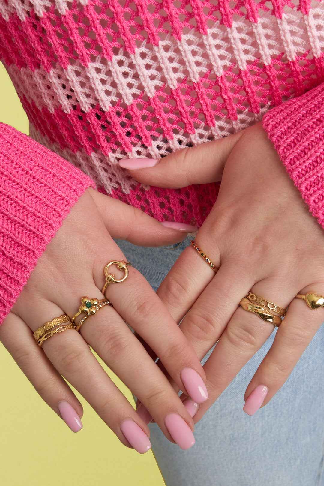 Ring met gevlochten effect