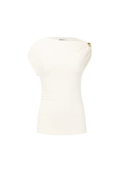 Off-shoulder top goud