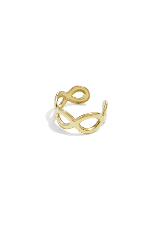 Stylish Gold Circle Ear Cuff for All Ears