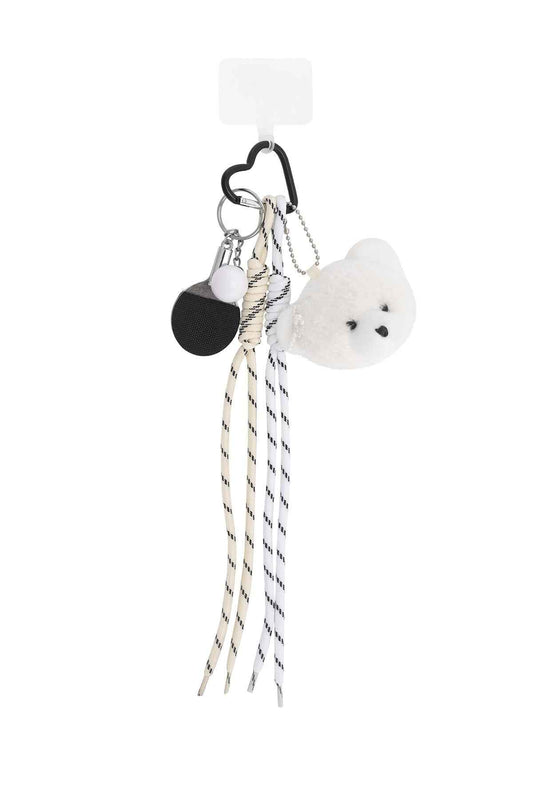 Charming Off-White Animal Bag Charm for Daily Use
