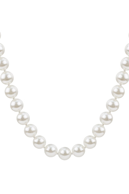 Elegant White Imitation Pearl Necklace for Women