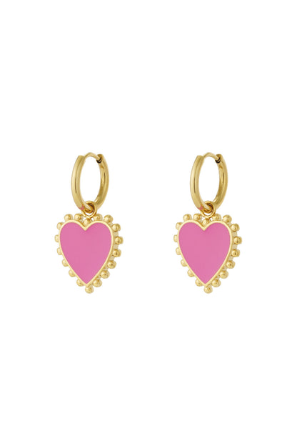 Charming Heart-Shaped Drop Earrings for Spring