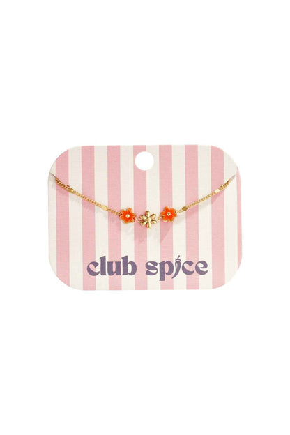 Armband met gekleurde bloemetjes