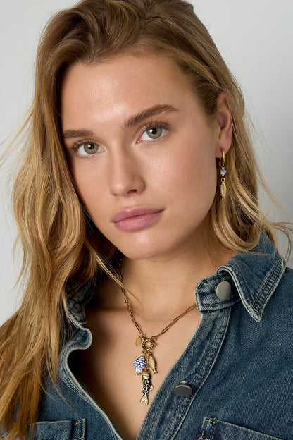 Stylish Gold-Toned Fish Pendant Necklace for Everyday Wear