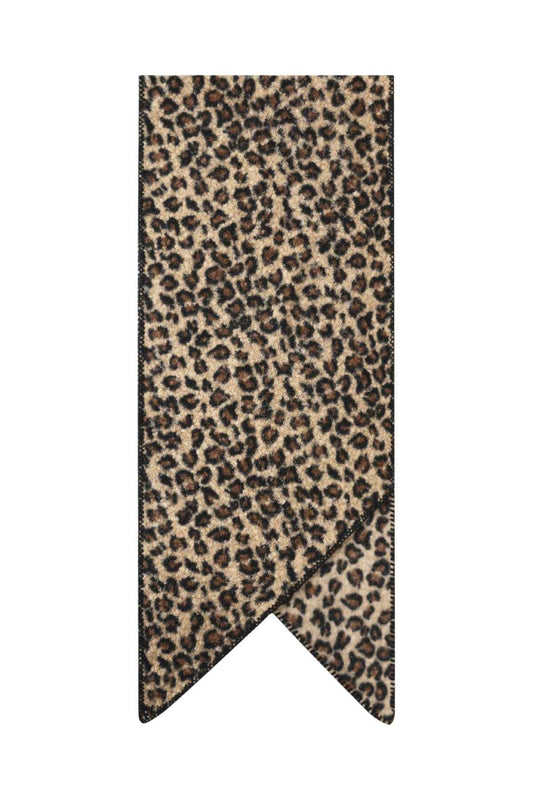 Stylish Khaki and Camel Leopard Print Winter Scarf for Women