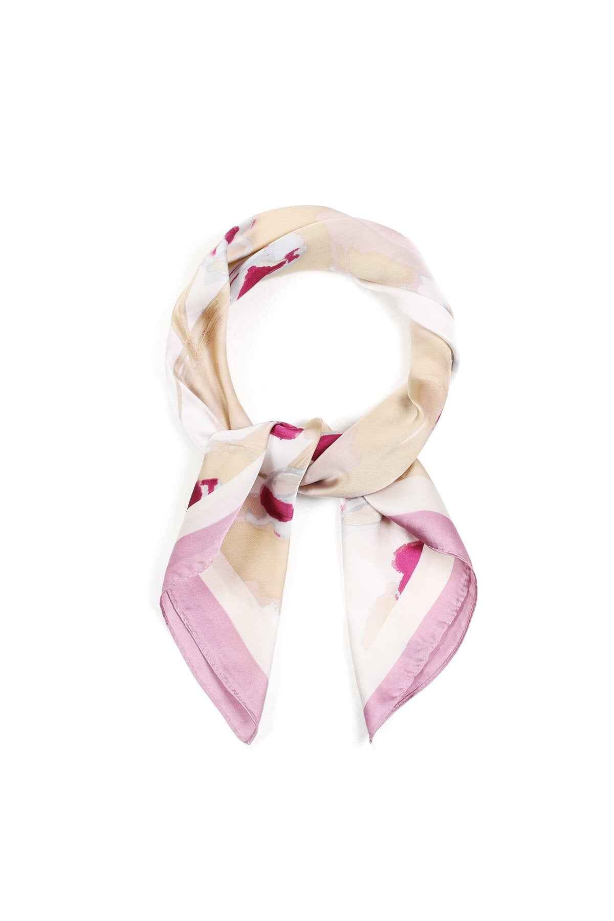 Romantic Pink Floral Summer Scarf for Women