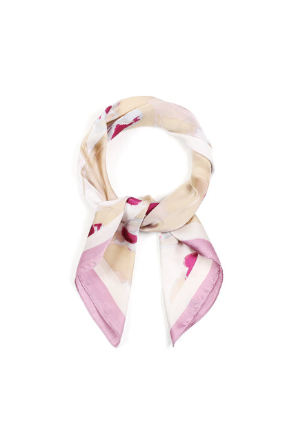 Romantic Pink Floral Summer Scarf for Women