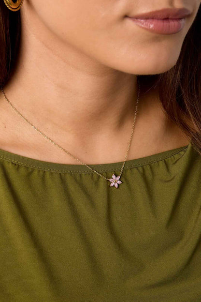 Ketting met strass bloem
