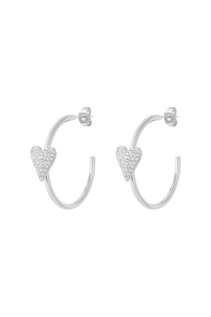 Elegant Heart Shaped Hoop Earrings - All Day Glam